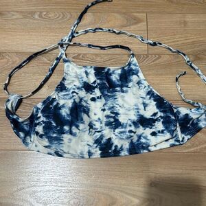 Blue tie dye swim top size medium